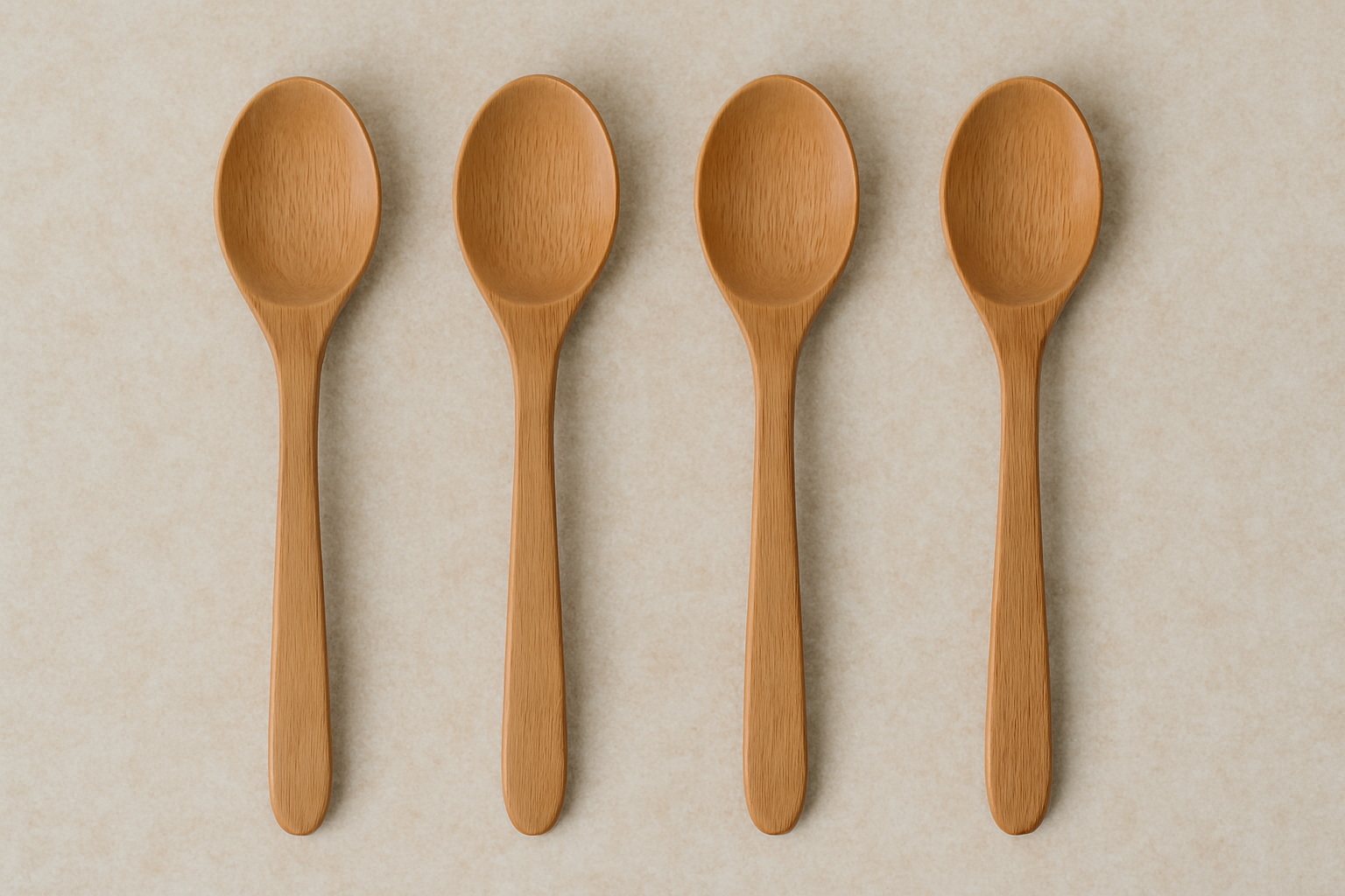 Eco-Friendly Bamboo Spoon Set (Set of 4)