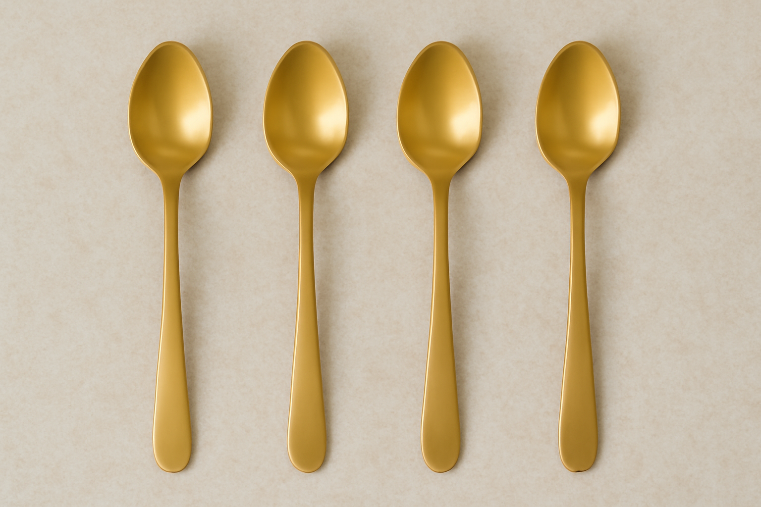 Elegant Gold-Plated Spoon Set (Set of 4)
